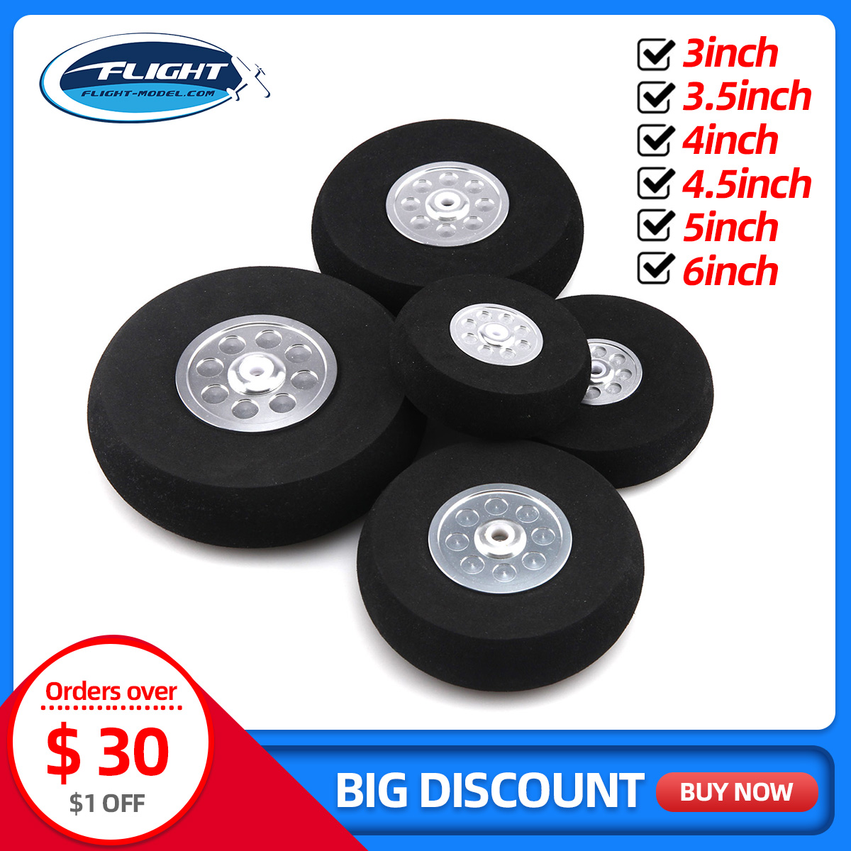 Omni Wheel - 2 Buah Roda Spons dengan Hub
