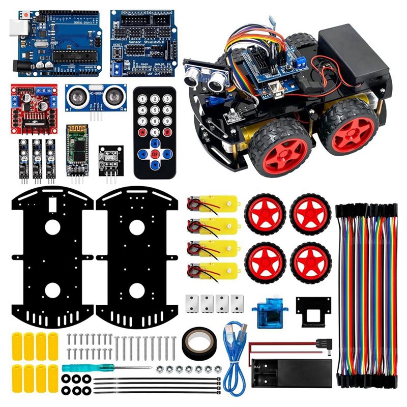Arduino Robot - WOWFU-4WD Kit Mobil Robot Pintar Untuk