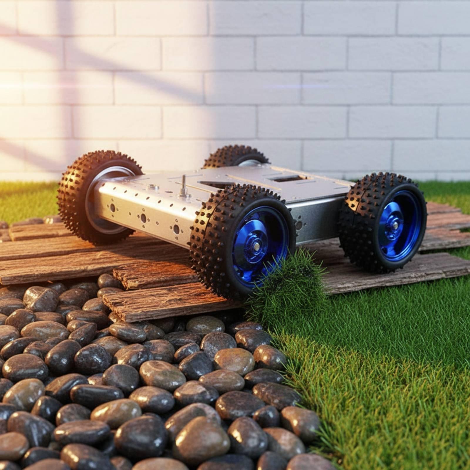 Rangka Mobil Cerdas 4WD, Rangk - Robot Wheel ulasan dan harga