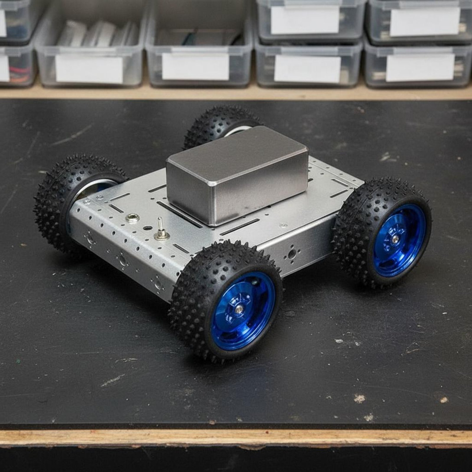 Sasis Mobil Pintar 4WD Kapasit - Robot Wheel ulasan dan harga