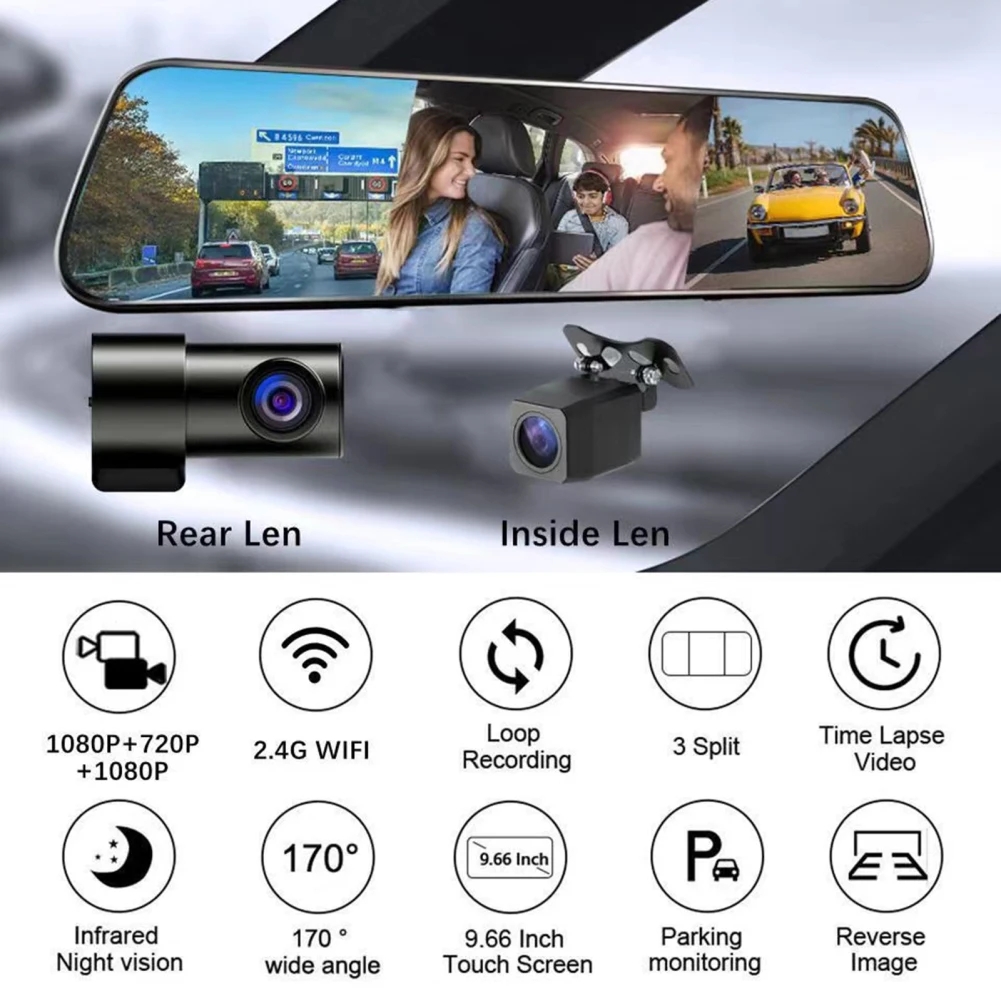 3Channel Dash Cam mobil cermin - Infrared Obstacle Sensor ulasan dan harga